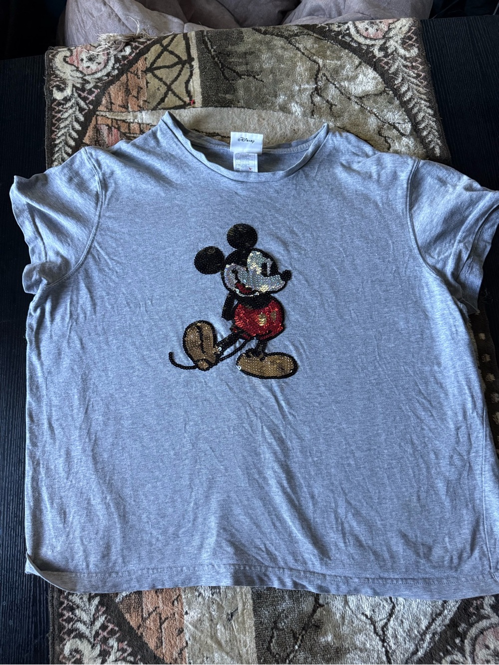 Walt Disney World Mickey Mouse Sequin Graphic Tee XXL